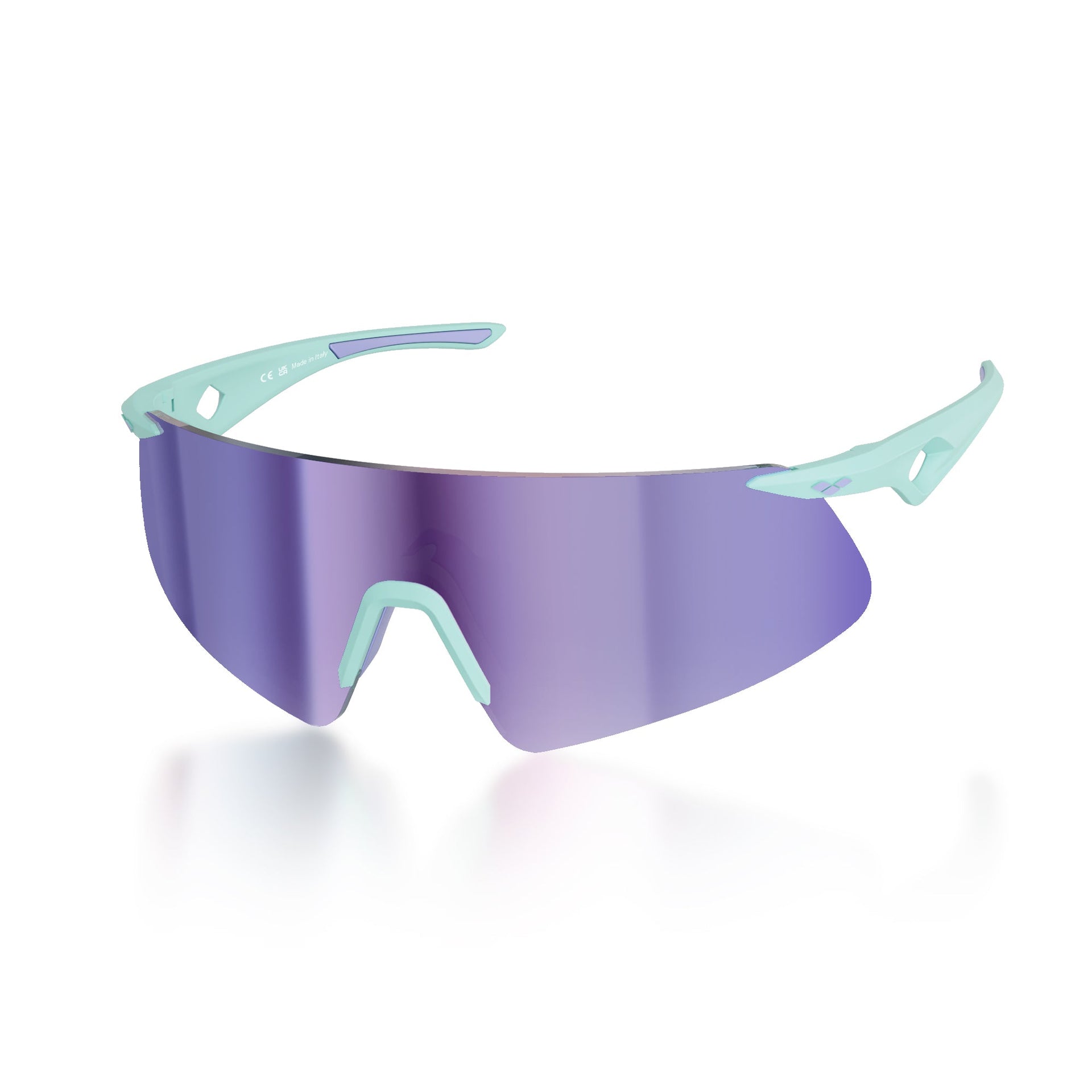 Ofwin Lunettes de soleil de sport polarisées pour homme et femme, demi-monture enveloppante, pour cyclisme, pêche, vélo, course à pied, protection UV, Monture à rayures marron vif/verres miroir dorés
