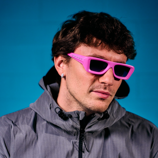 Flywave#Color_Montatura Neon Pink con Lente Lavender Mirror