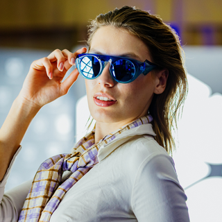 Diamanta#Color_Montatura Positano Blue con Lente Blue Mirror