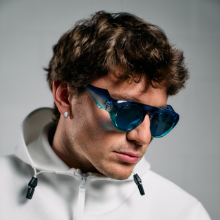 Diamanta#Color_Montatura Positano Blue con Lente Blue Mirror