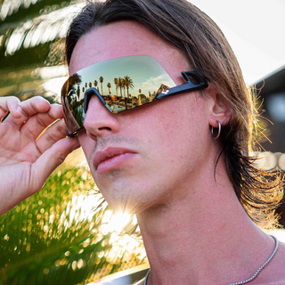 Fulmine#Color_Montatura Black con Lente Gold Mirror