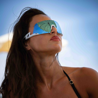 Fulmine#Color_Montatura Galaxy White con Lente Blue Mirror