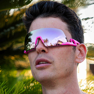 Fulmine#Color_Montatura Neon Pink con Lente Lavender Mirror