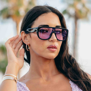 Albatro#Color_Montatura Gloss Black con Lente Light Purple