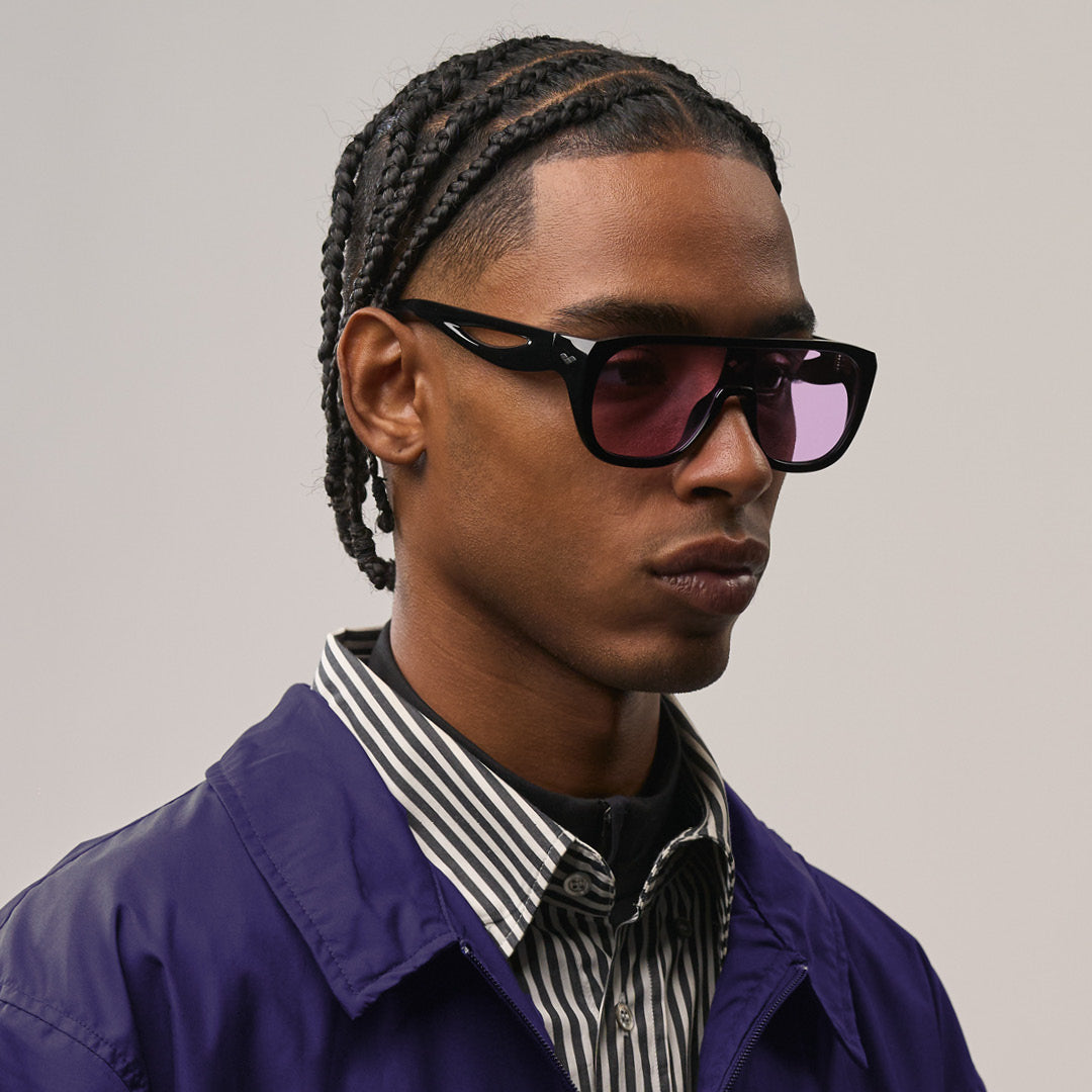 Albatro#Color_Montatura Gloss Black con Lente Light Purple