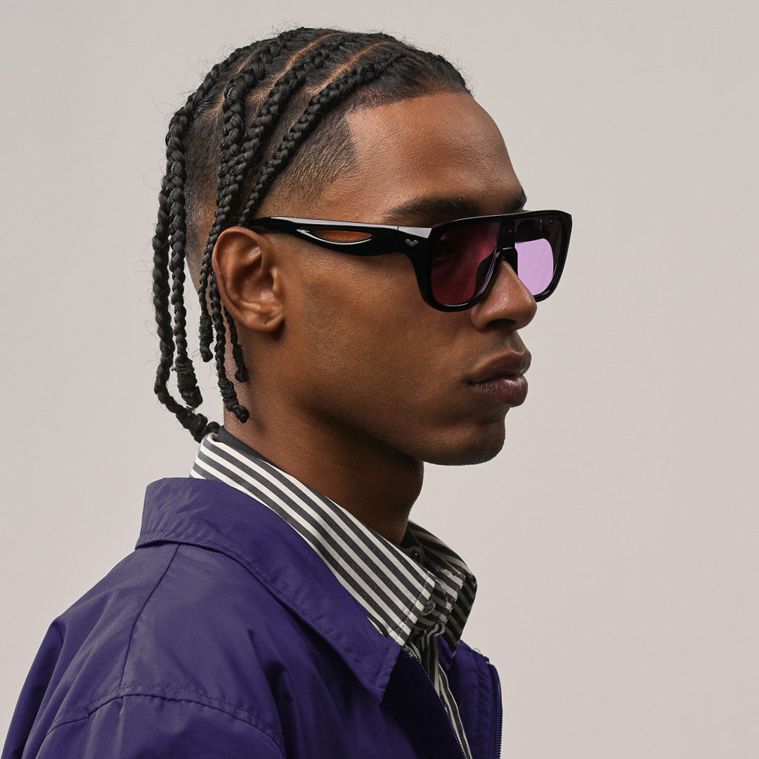 Albatro#Color_Montatura Gloss Black con Lente Light Purple