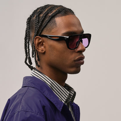 Albatro#Color_Montatura Gloss Black con Lente Light Purple