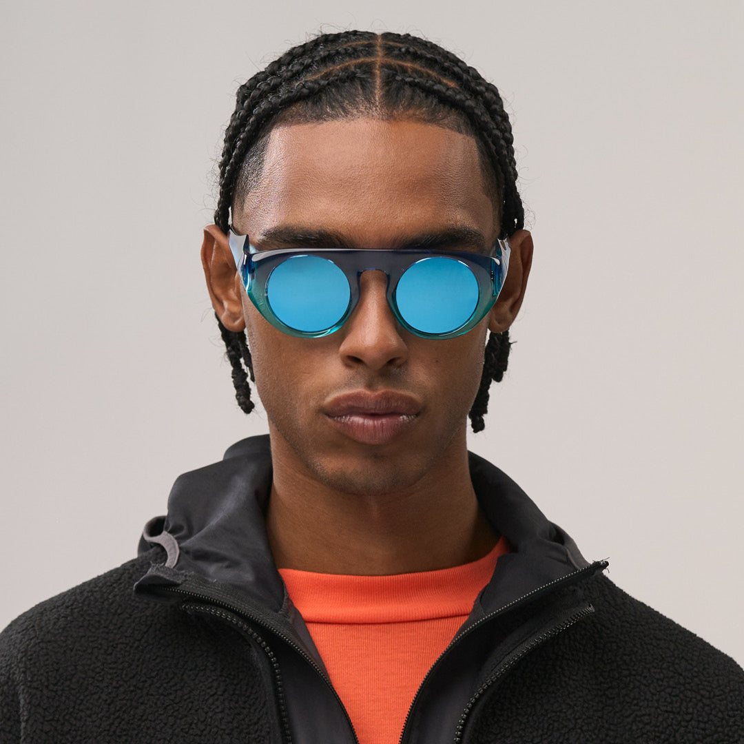 Diamanta#Color_Montatura Positano Blue con Lente Blue Mirror