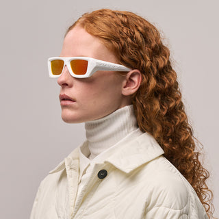 Flywave#Color_Montatura Gloss White con Lente Red Mirror