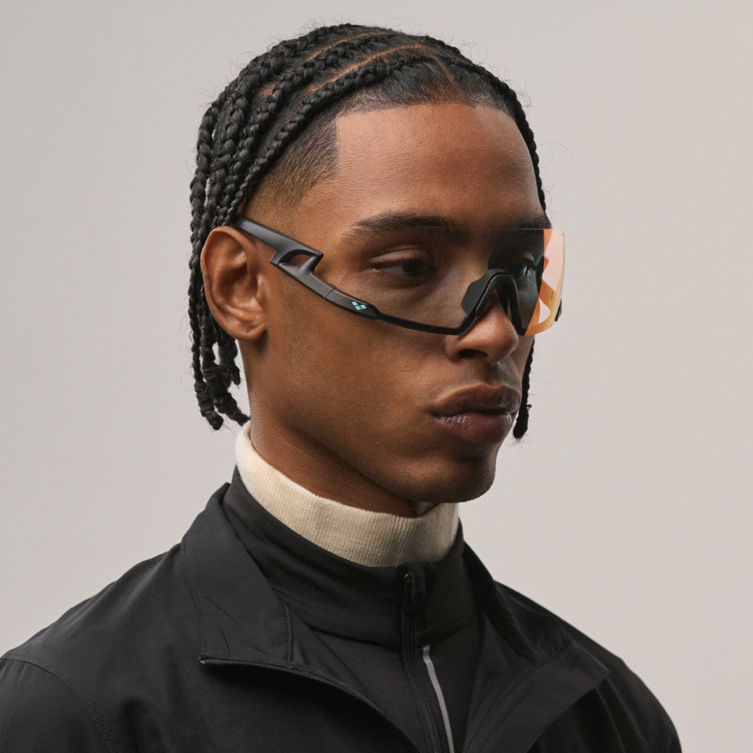 Fulmine#Color_Montatura Black con Lente Photochromic Red Mirror