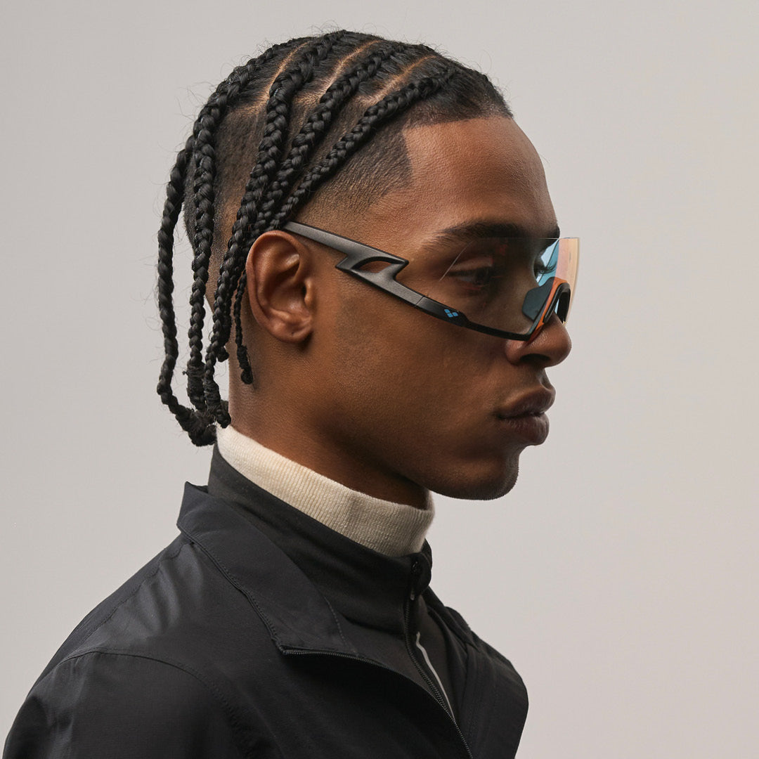 Fulmine#Color_Montatura Black con Lente Photochromic Red Mirror