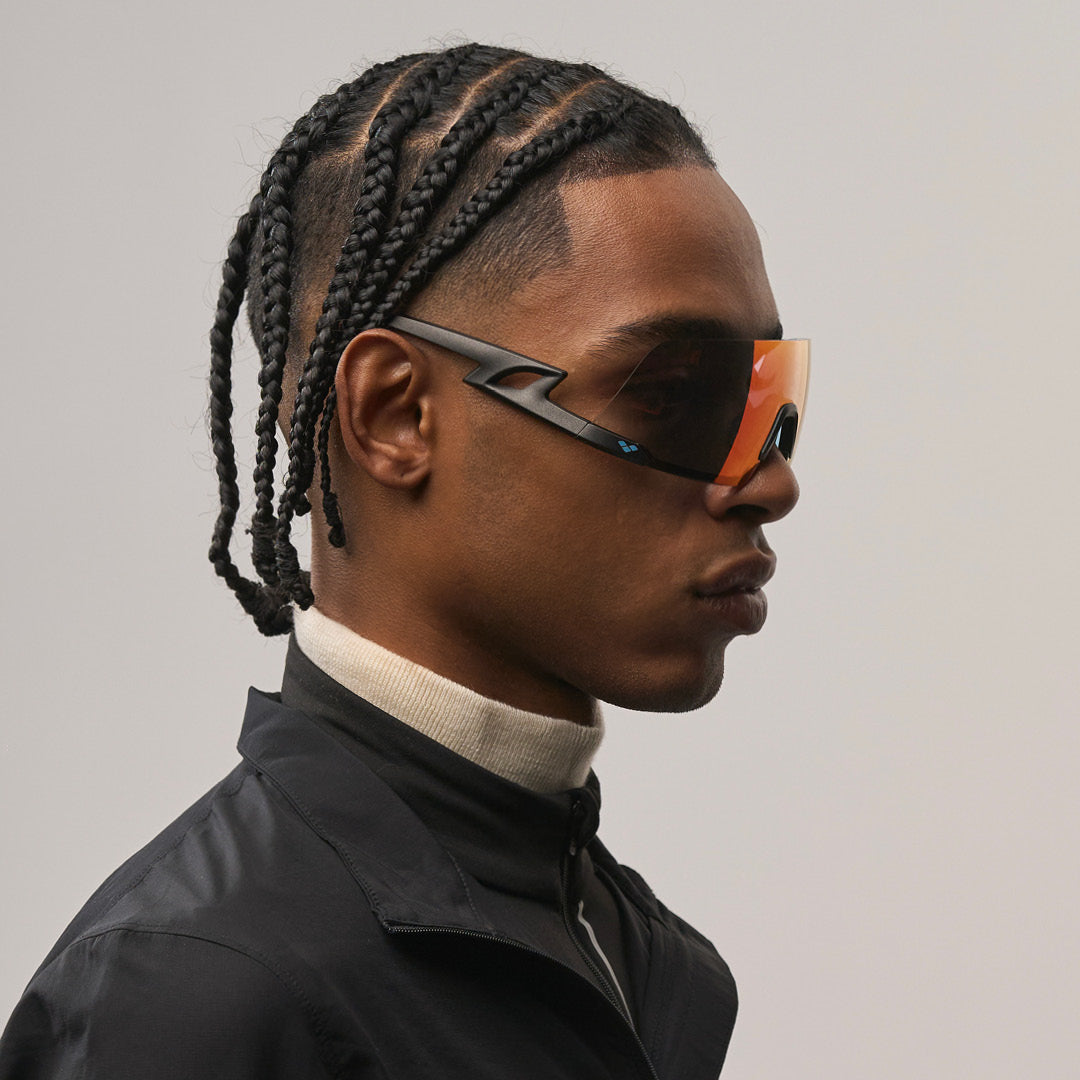 Fulmine#Color_Montatura Black con Lente Photochromic Red Mirror