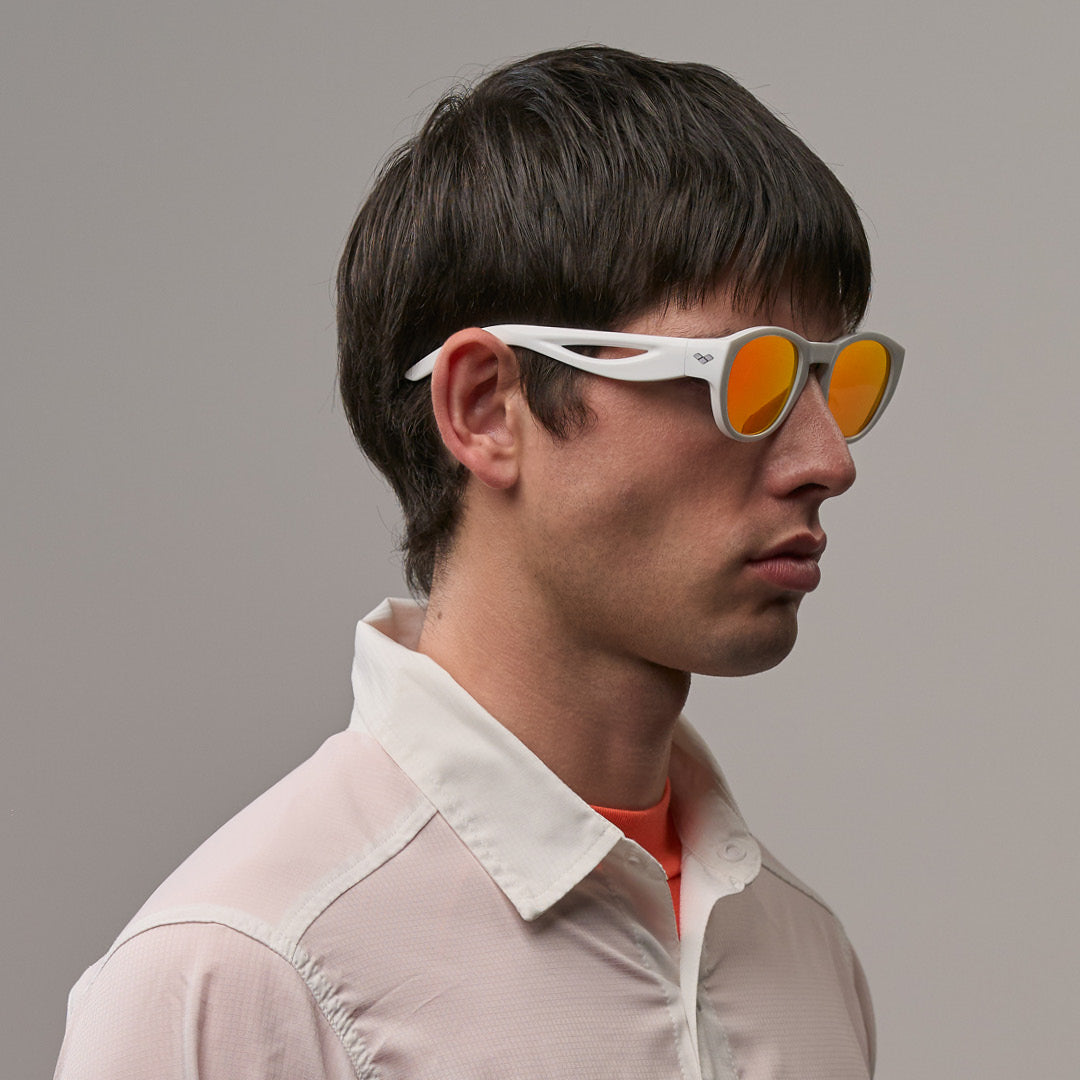 Ninfa#Color_Montatura Gloss White con Lente Red Mirror