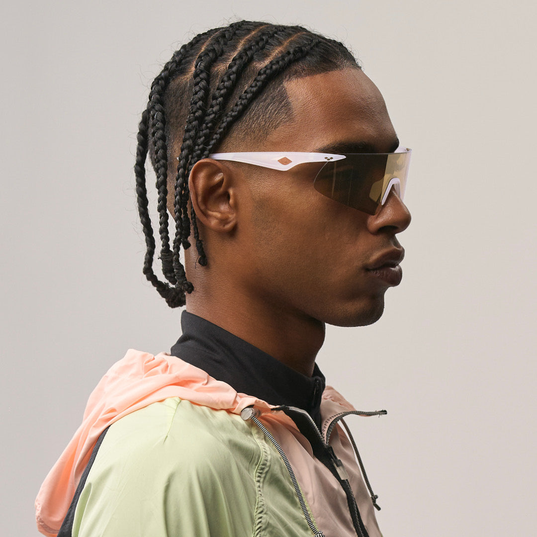 Saetta#Color_Montatura Frozen Silver Surfer con Lente Gold Mirror