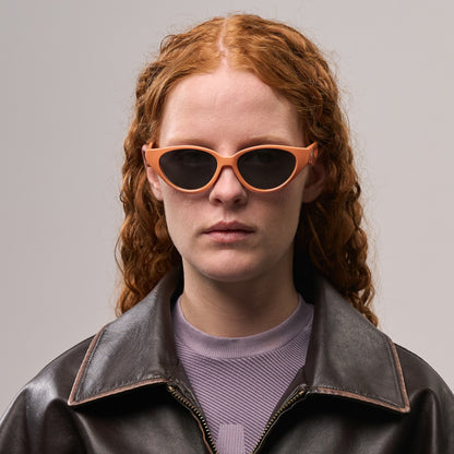 Sirena#Color_Montatura Gloss Apricot con Lente Silver Mirror