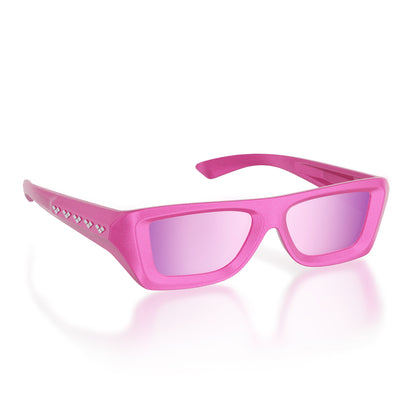 Flywave#Color_Montatura Neon Pink con Lente Lavender Mirror