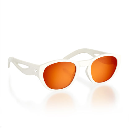 Ninfa#Color_Montatura Gloss White con Lente Red Mirror