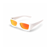 Gloss White Frame - Red Mirror Lens