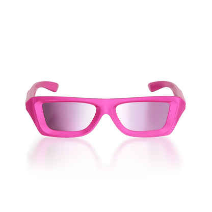 Flywave#Color_Montatura Neon Pink con Lente Lavender Mirror