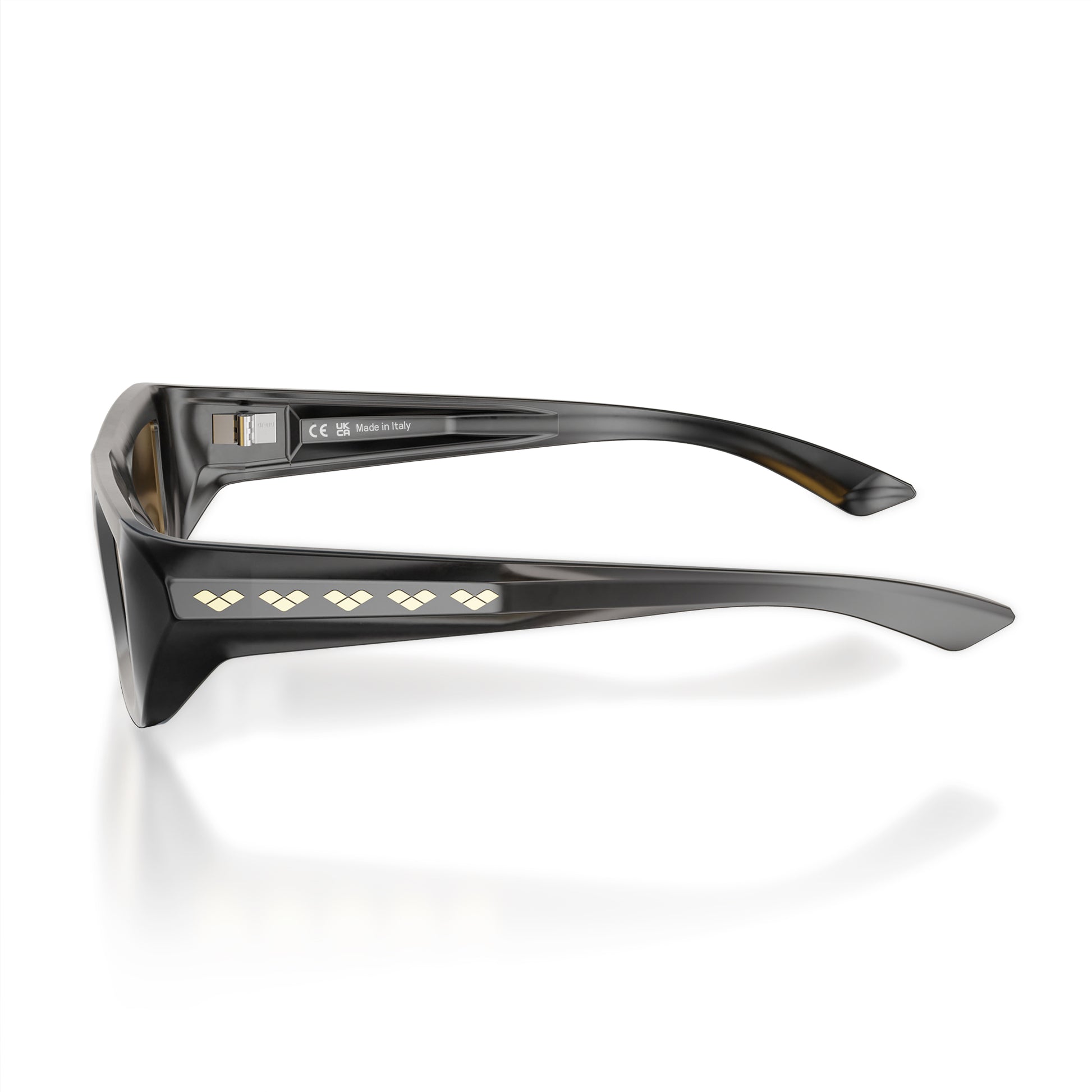 Flywave#Color_Montatura Gloss Black con Lente Gold Mirror