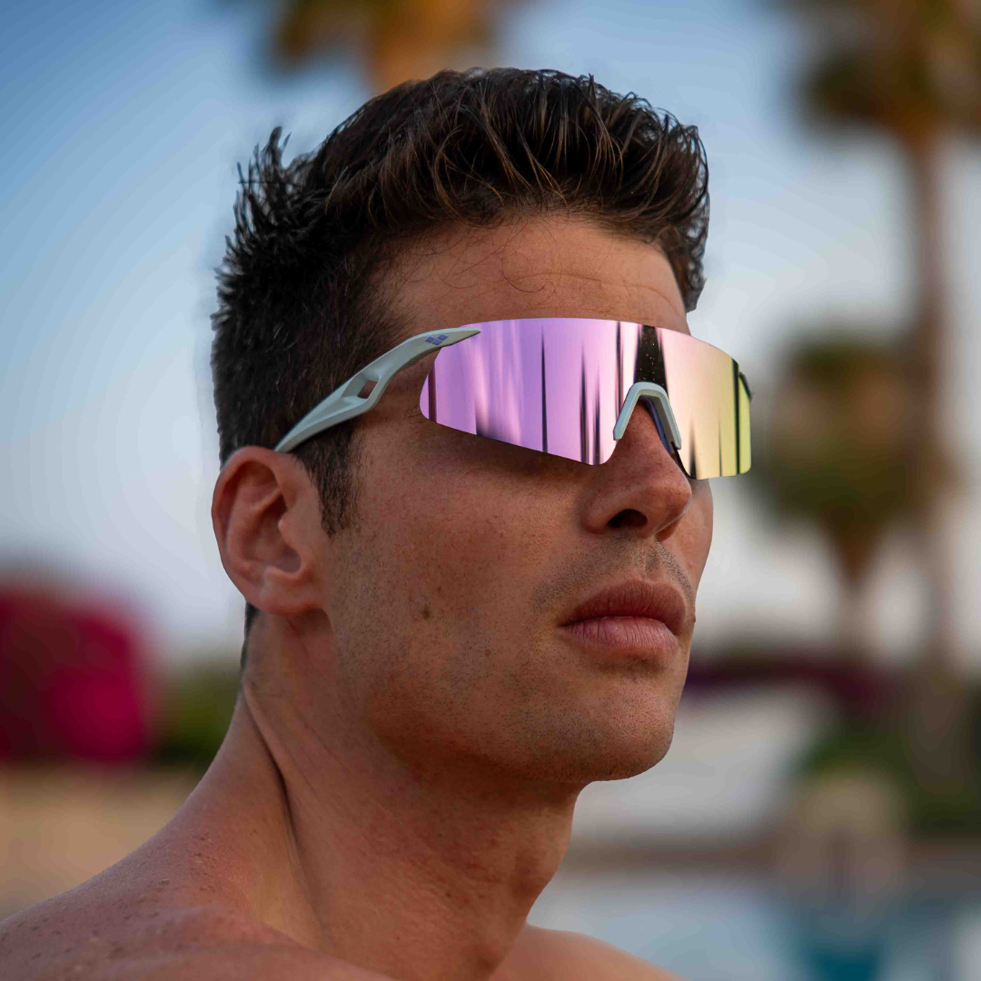 Saetta#Color_Montatura Frozen Mint con Lente Lavender Mirror