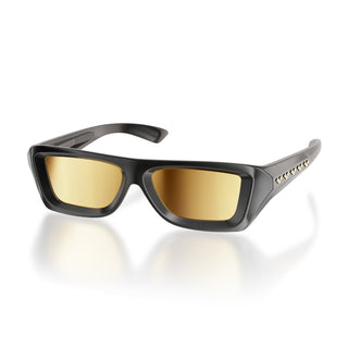 Flywave#Color_Montatura Gloss Black con Lente Gold Mirror